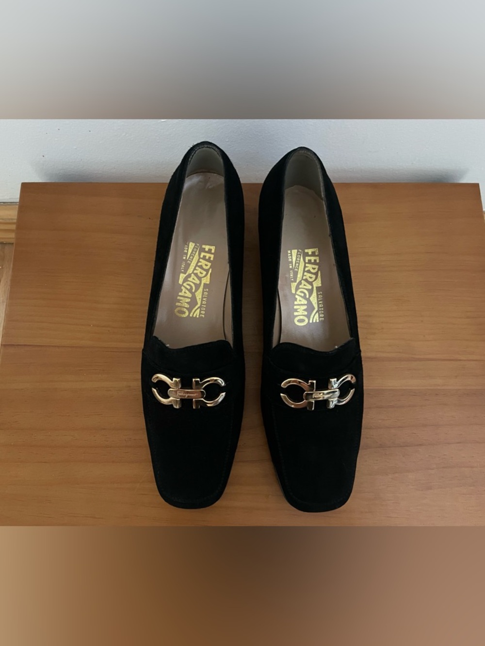 Salvatore Ferragamo Black Suede Loafers - Picture 7 of 9